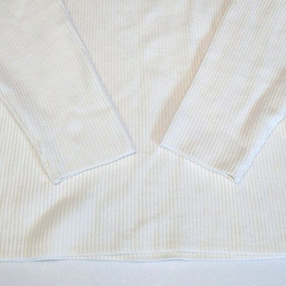 NWT Mango High Collar Ribbed Knit Sweater in Ecru - Picture 8 of 12